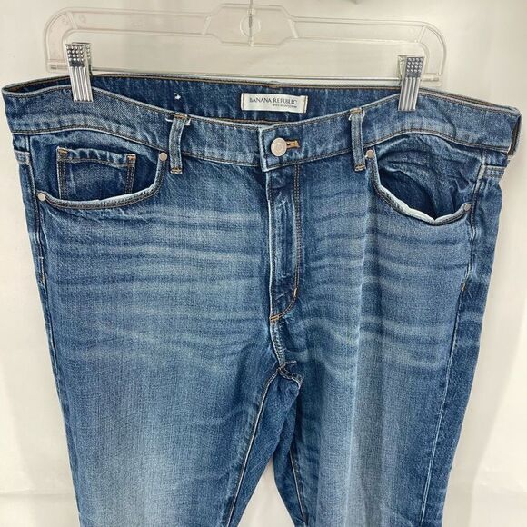 Banana Republic Womens Cropped Flare Jeans Denim Medium Wash Blue Size 32 - Picture 3 of 10